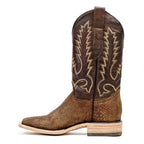 Tanner Python Boots - Tamarind - Square Toe (PN30) - Gomez Western Wear