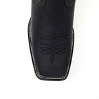 Texas Country Black Leather Boots - Slip-Resistant Sole - Square Toe (TCK008) - Gomez Western Wear