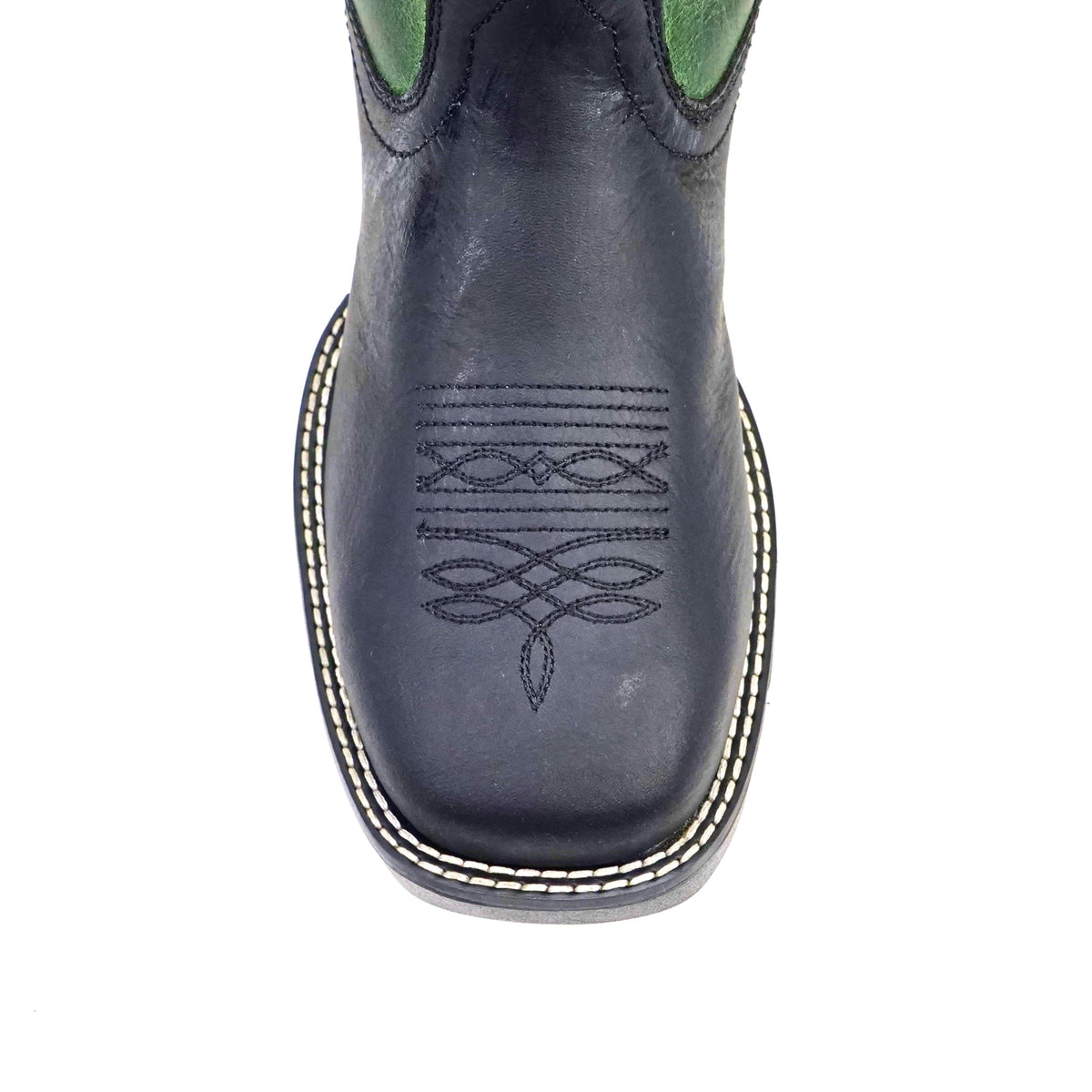 Texas Country - Green & Black Work Boots - Soft Toe (TC008) - Gomez Western Wear