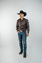 Texas Country - Solid Brown Button-Down Long-Sleeve Shirt (AC110L/T) - Gomez Western Wear