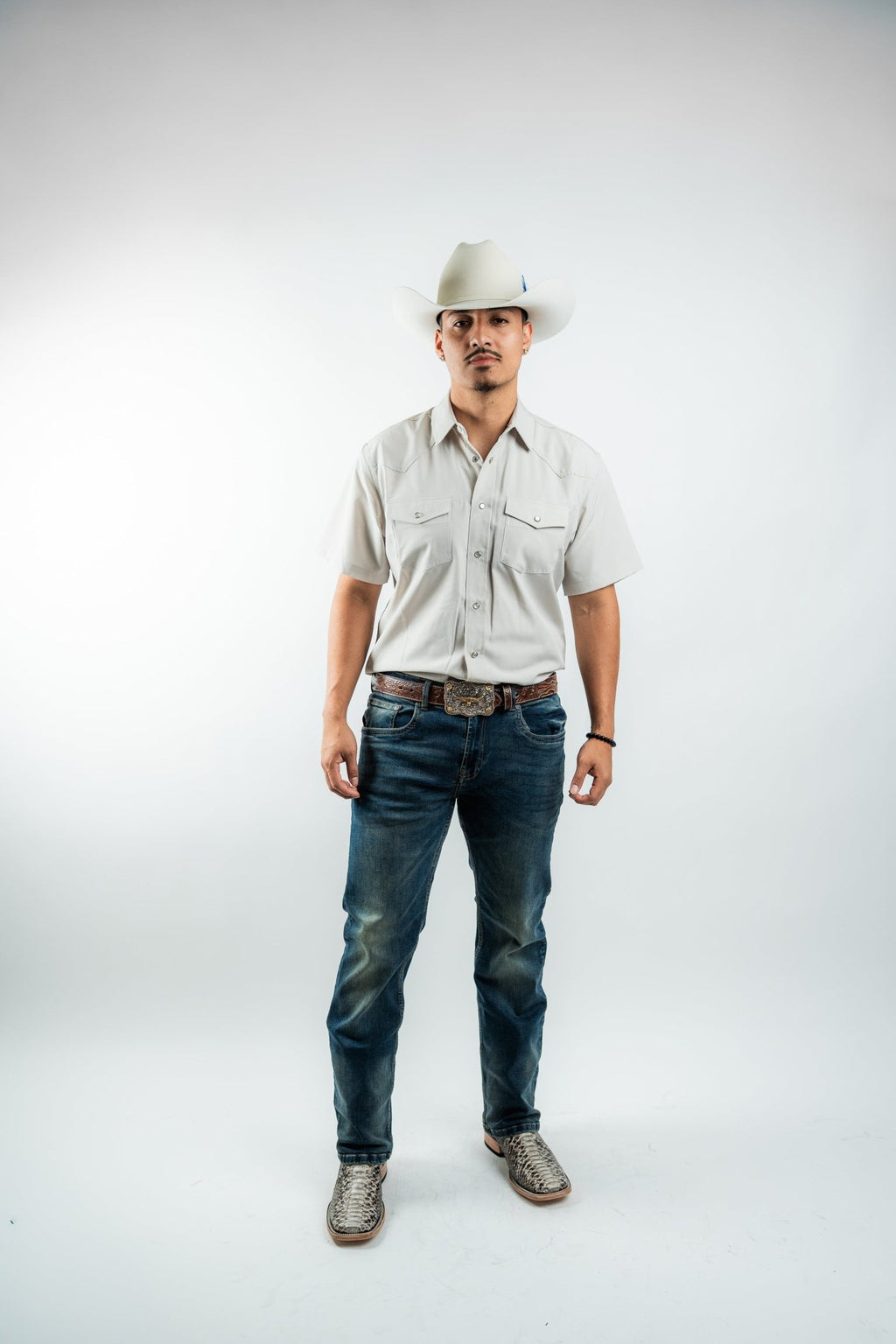 Texas Country - Solid Sand Pearl Snap Short Sleeve Shirt (RT102S/T) - Gomez Western Wear
