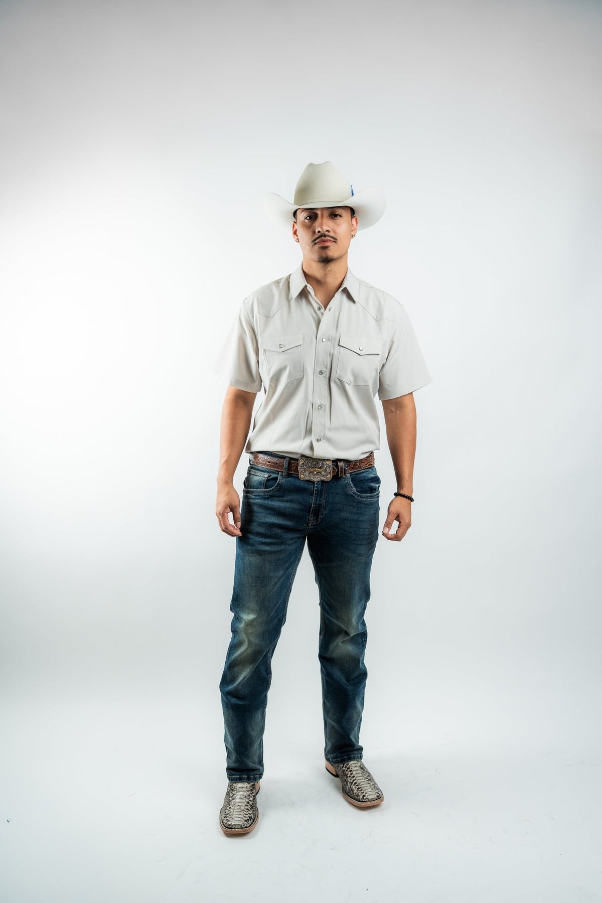 Texas Country - Solid Sand Pearl Snap Short Sleeve Shirt (RT102S/T) - Gomez Western Wear