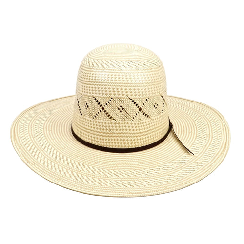 Texas Country Sombreros TC TC Hats - 100X Straw Open Crown Hat - Two-Tone X-Flower