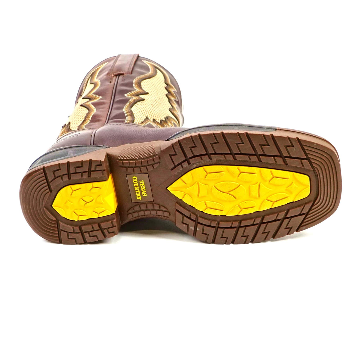 Texas Country - Thunder Chestnut Work Boots - Composite Toe (TC006) - Gomez Western Wear