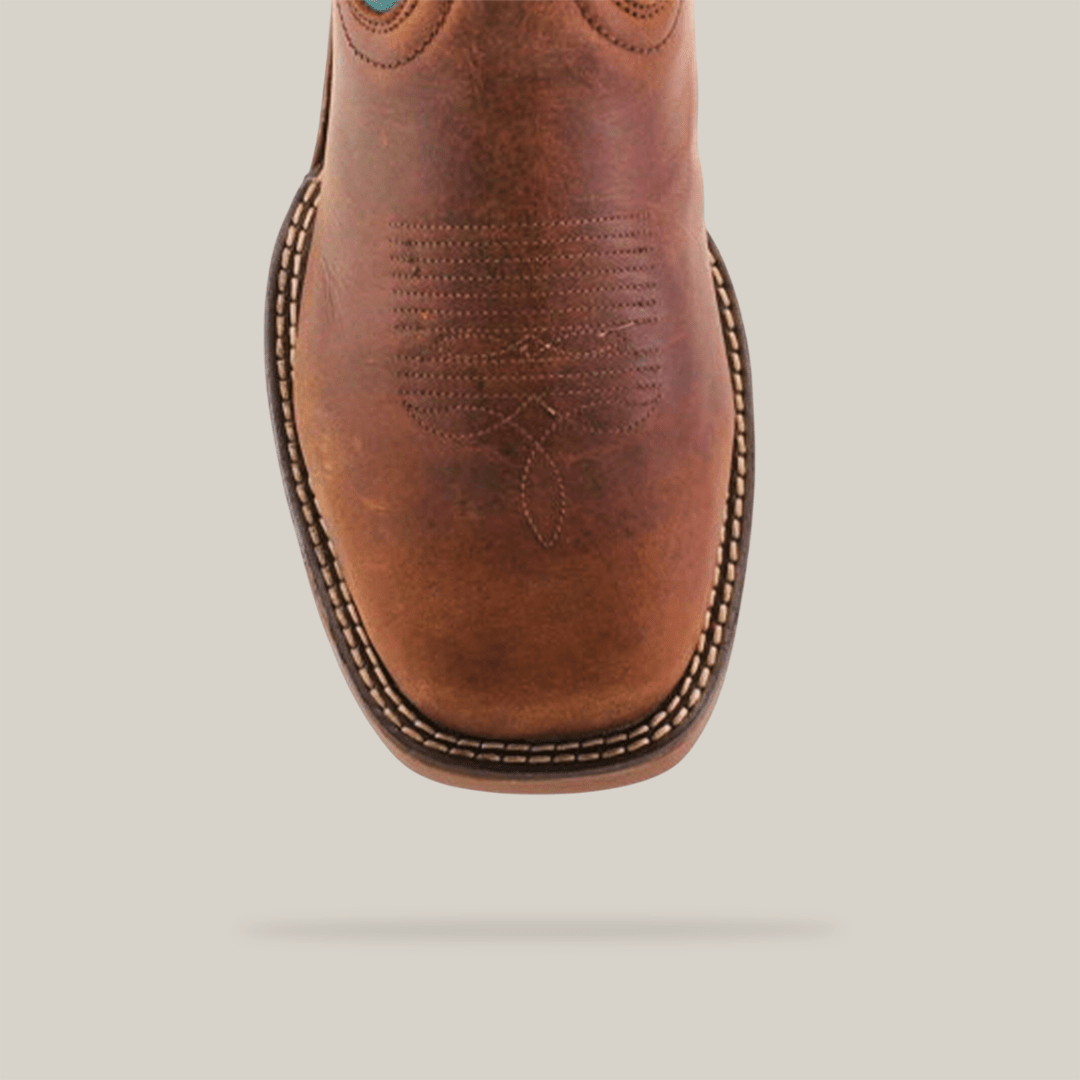 Texas Country - Turquoise Brown Work Boots - Composite Toe (241445) - Gomez Western Wear