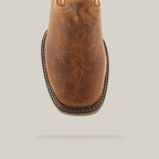 Texas Country - U.S. Flag Tan Work Boots - Soft Toe (TC001) - Gomez Western Wear