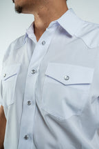 Texas Country - White Pearl Snap Short Sleeve Shirt (RT102S/T White) - Gomez Western Wear