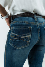 Western Blue Pantalones Women's Boot Cut Denim Jeans (W243-PB33)