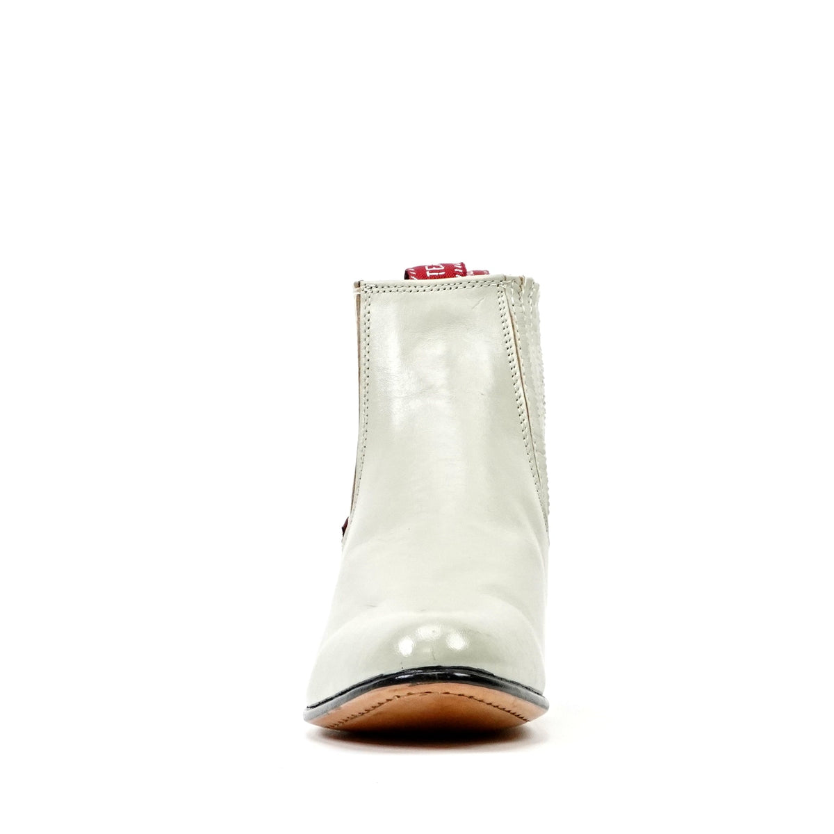 White Nappa Ankle Boots - Round Toe (E500) - Gomez Western Wear