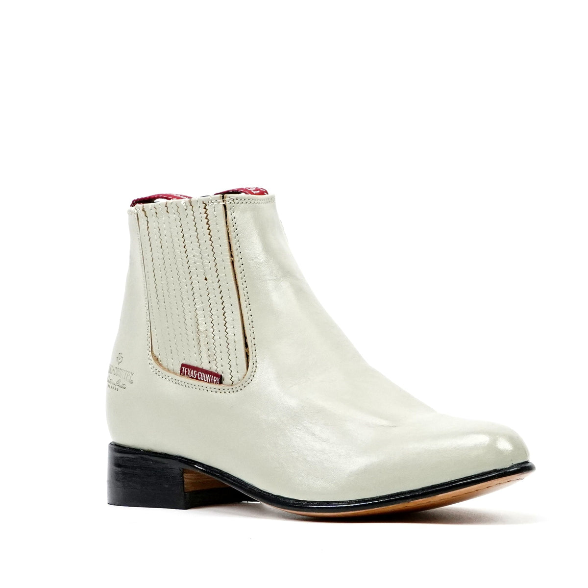 White Nappa Ankle Boots - Round Toe (E500) - Gomez Western Wear
