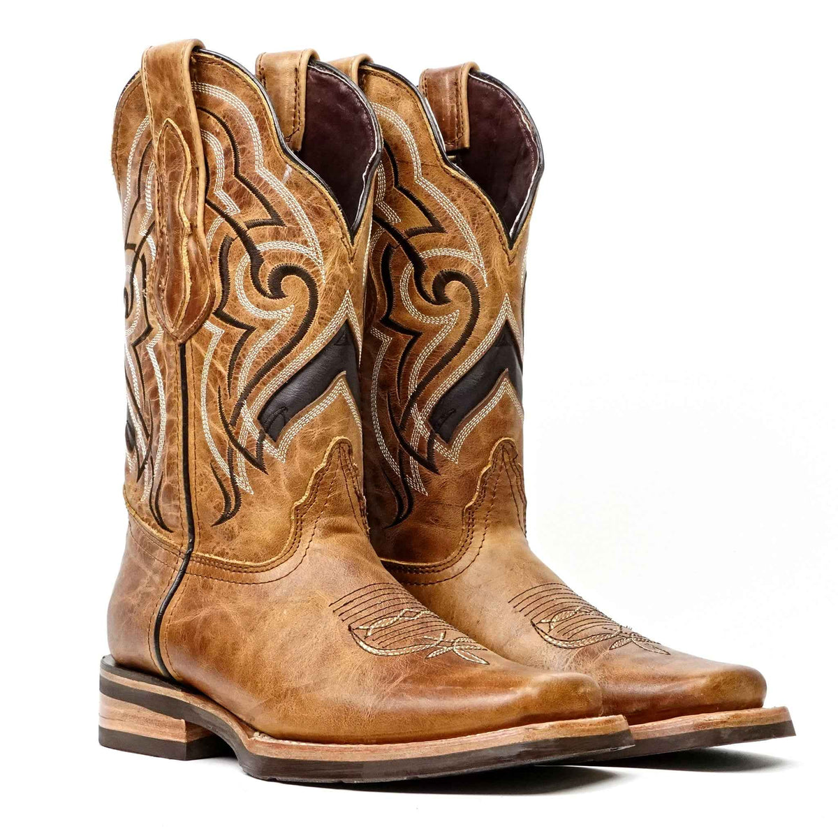 Wild Mustard Leather Boots - Sip-Resistant Sole - Rodeo Toe (E470) - Gomez Western Wear