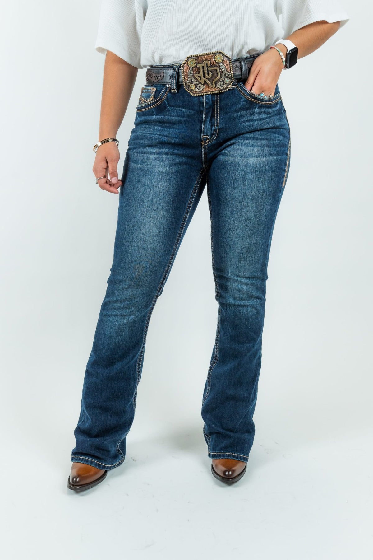 Women's Boot Cut Denim Jeans (W246-PB33) - Gomez Western Wear