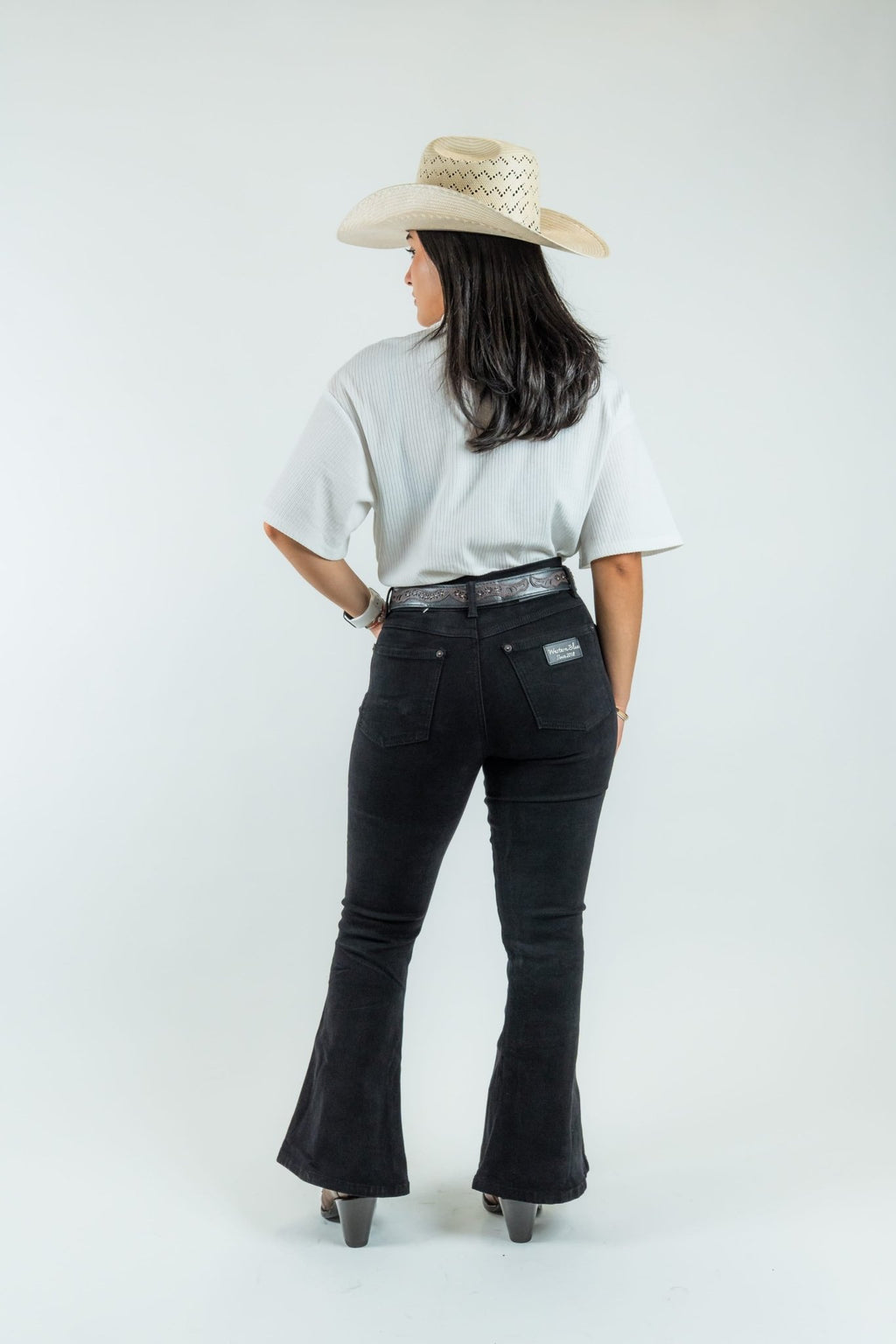 Women's High-Rise Flare Dark Denim Jeans (W2372-PB) - Gomez Western Wear