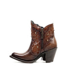 Ximena Chocolate Brown Ankle Boots - J Toe - Gomez Western Wear