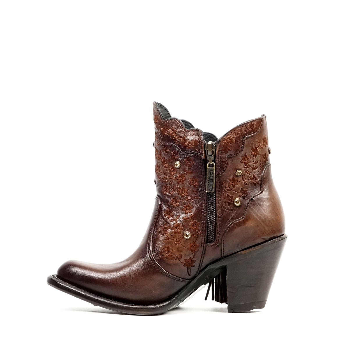 Ximena Chocolate Brown Ankle Boots - J Toe - Gomez Western Wear