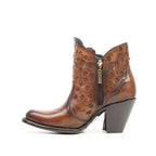 Ximena Dark Honey Booties - J Toe - Gomez Western Wear
