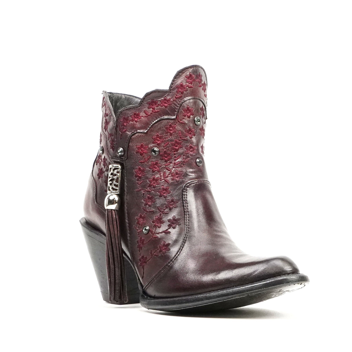 Ximena Wine Red Booties - J Toe - Gomez Western Wear